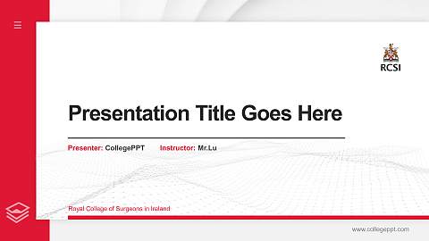 Royal College of Surgeons in Ireland Thesis Proposal/Graduation Defense PPT Template