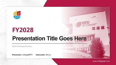 Munster Technological University Academic Presentation/Research Findings Report PPT Template