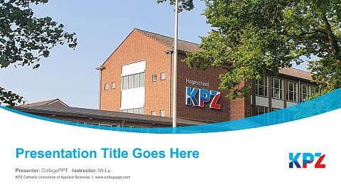 KPZ Catholic University of Applied Sciences Course/Courseware Creation PPT Template