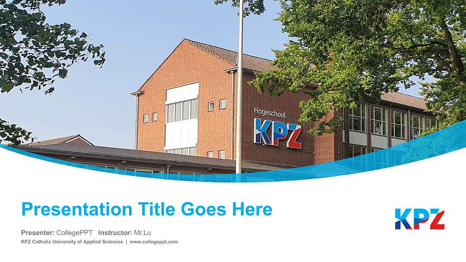 KPZ Catholic University of Applied Sciences Course/Courseware Creation PPT Template16:9 ratio PPT effect preview image