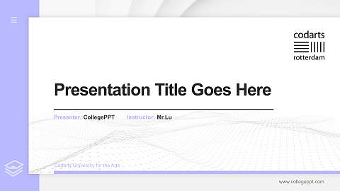 Codarts University for the Arts Thesis Proposal/Graduation Defense PPT Template