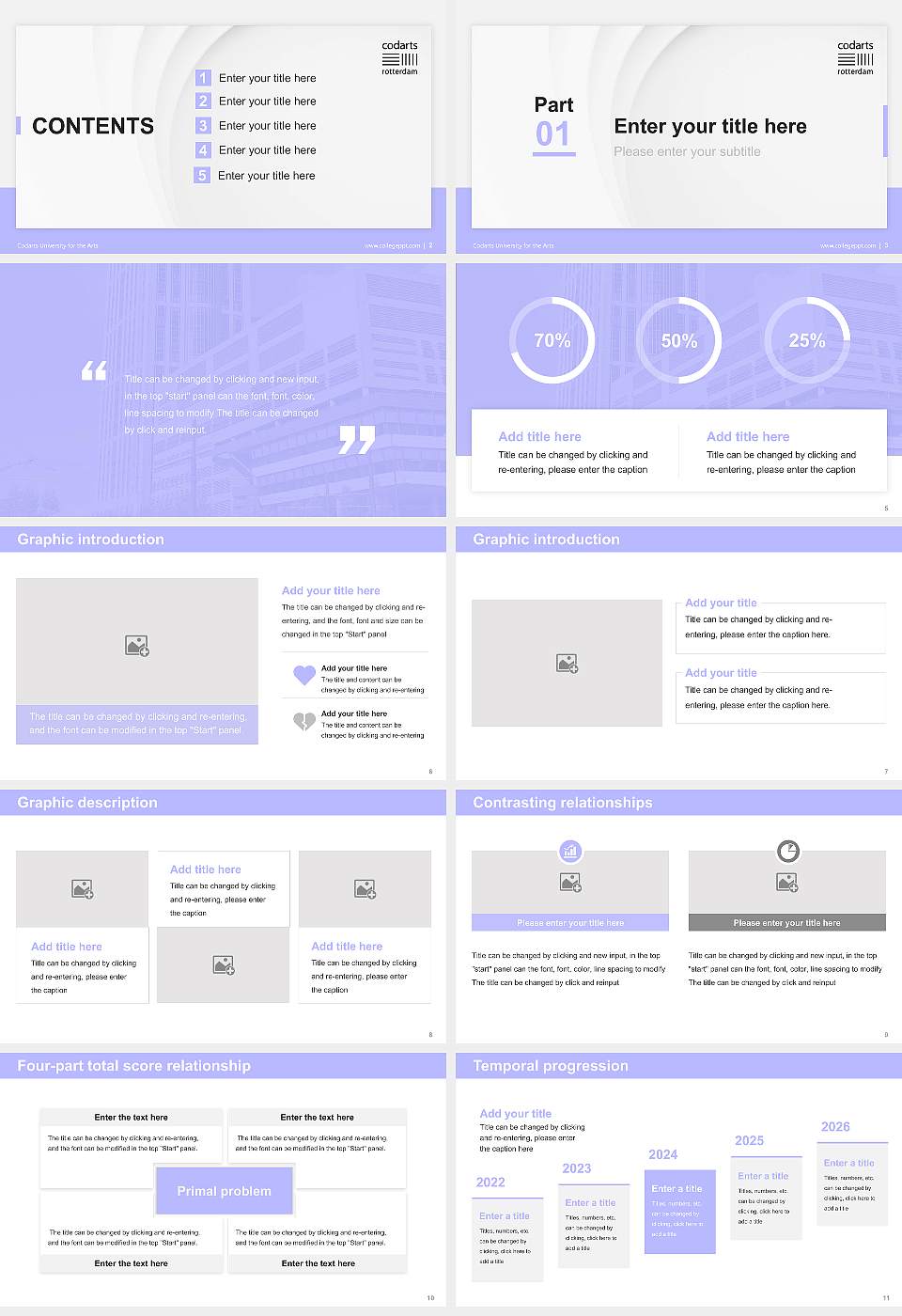 Codarts University for the Arts Thesis Proposal/Graduation Defense PPT Template16:9 ratio PPT effect preview image2