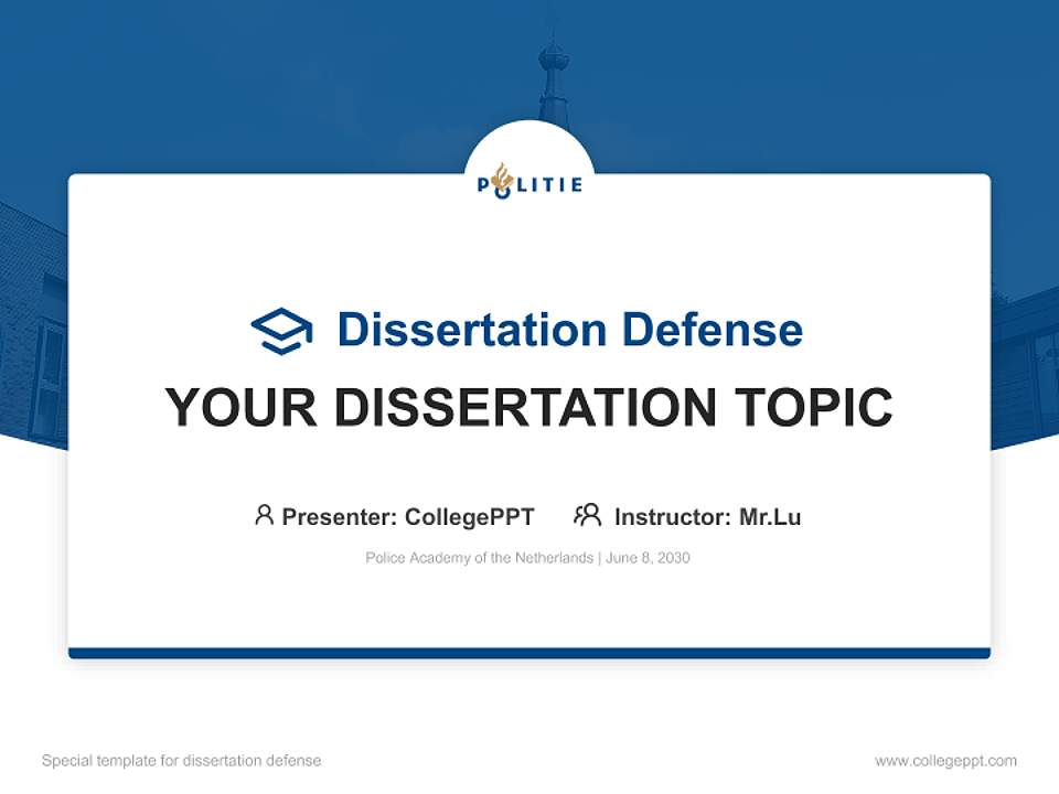 Police Academy of the Netherlands Graduation Thesis Defense PPT Template4:3 ratio PPT effect preview image7