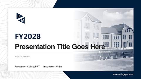 Maastricht University Academic Presentation/Research Findings Report PPT Template