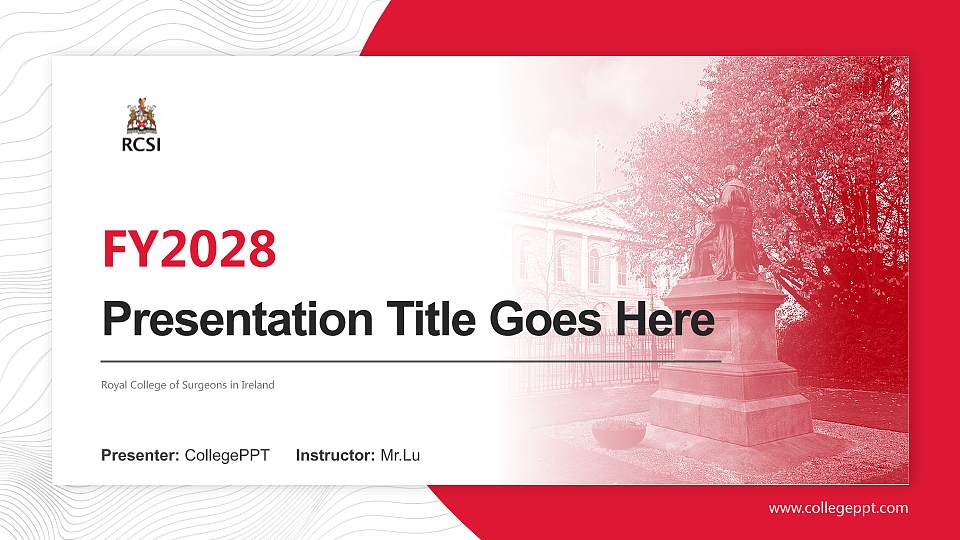 Royal College of Surgeons in Ireland Academic Presentation/Research Findings Report PPT Template16:9 ratio PPT effect preview image