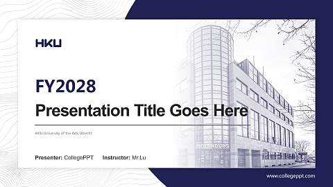 HKU University of the Arts Utrecht Academic Presentation/Research Findings Report PPT Template