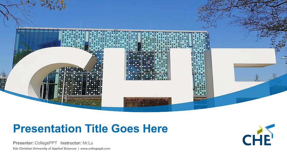 Ede Christian University of Applied Sciences Course/Courseware Creation PPT Template16:9 ratio PPT effect preview image