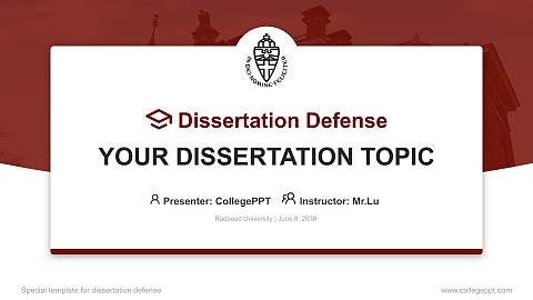 Radboud University Graduation Thesis Defense PPT Template