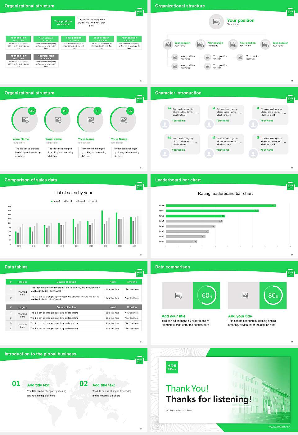 HAS University of Applied Sciences Academic Presentation/Research Findings Report PPT Template16:9 ratio PPT effect preview image4