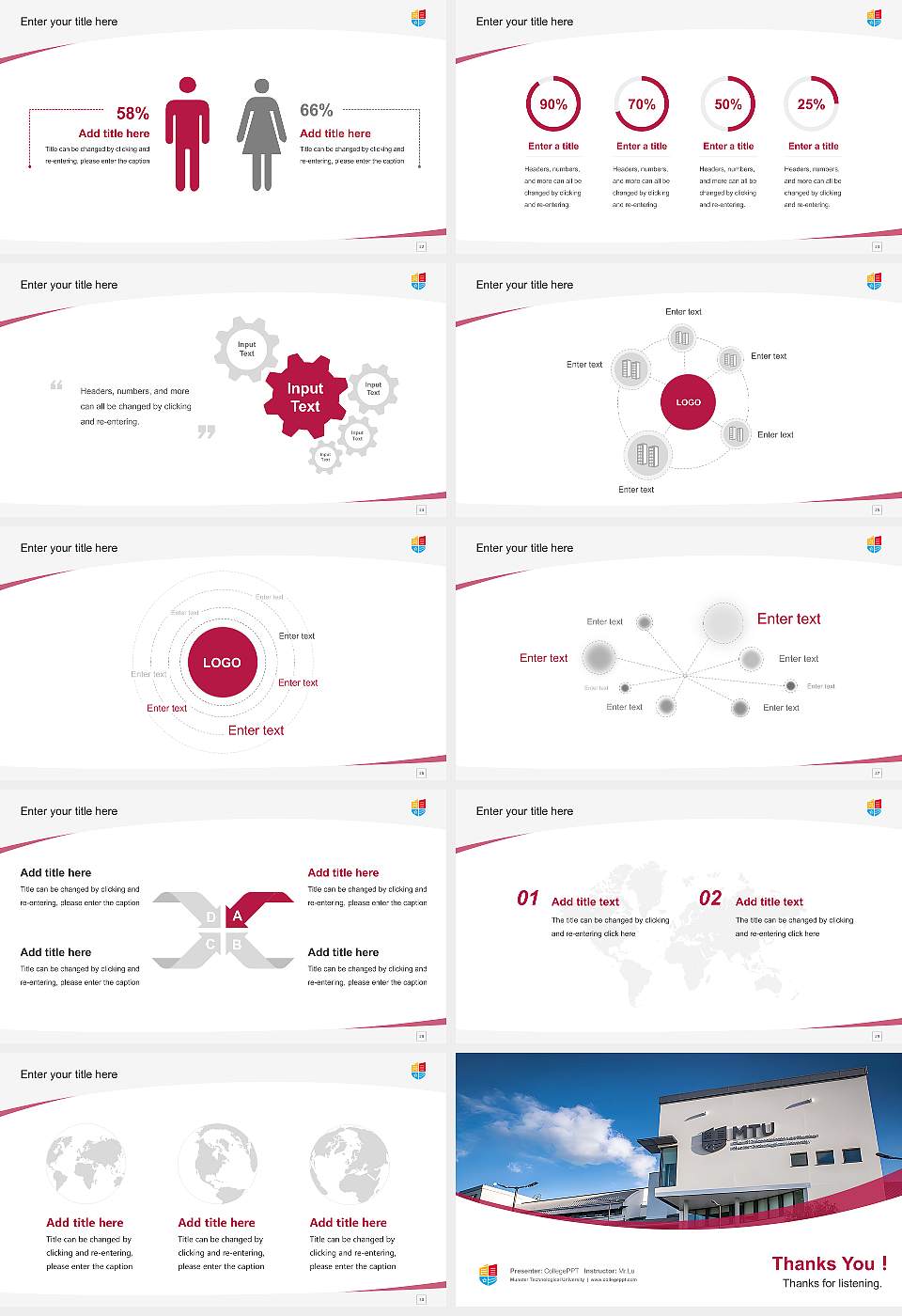 Munster Technological University Course/Courseware Creation PPT Template16:9 ratio PPT effect preview image4