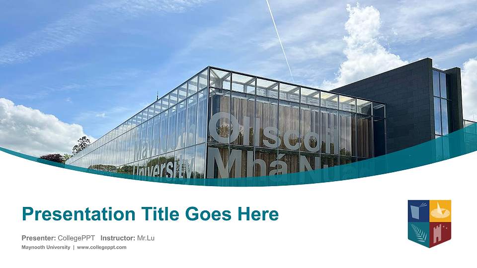 Maynooth University Course/Courseware Creation PPT Template16:9 ratio PPT effect preview image