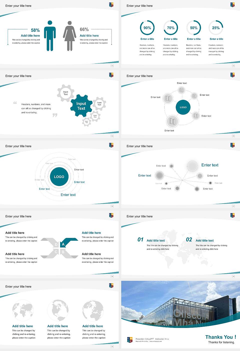 Maynooth University Course/Courseware Creation PPT Template16:9 ratio PPT effect preview image4
