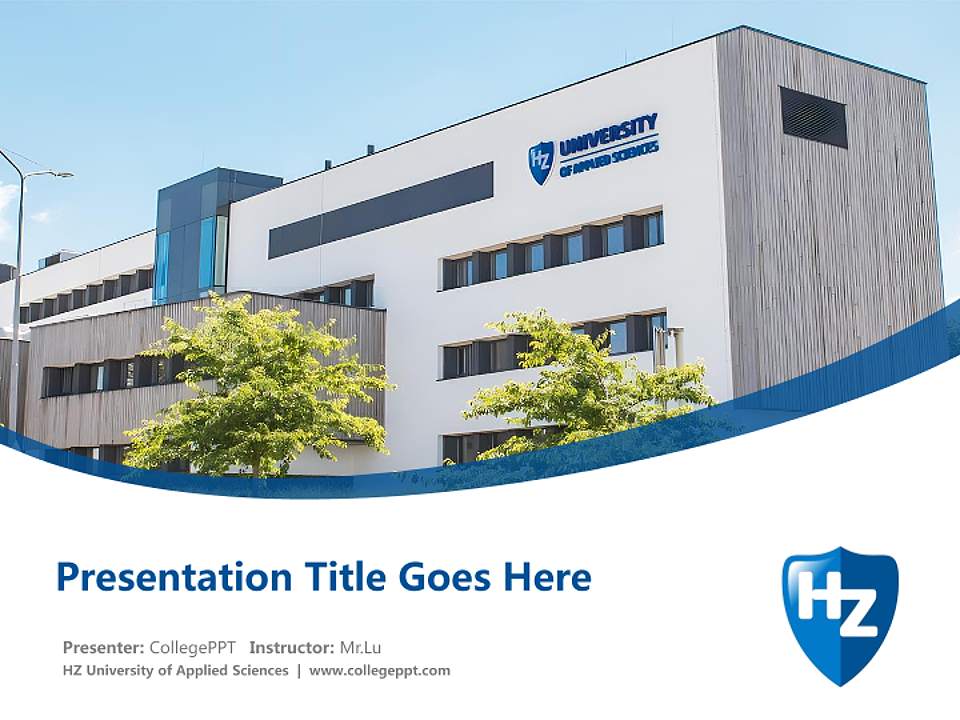 HZ University of Applied Sciences Course/Courseware Creation PPT Template4:3 ratio PPT effect preview image5