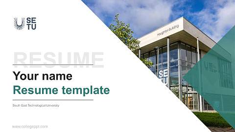 South East Technological University Resume PPT Template