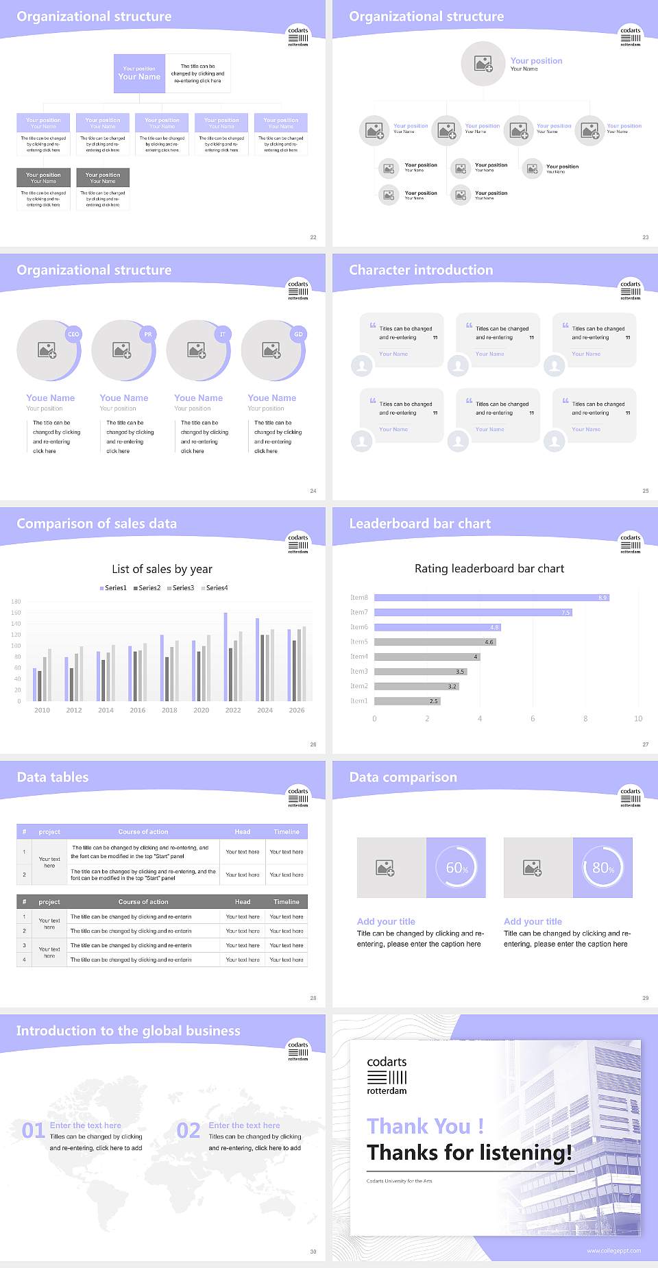 Codarts University for the Arts Academic Presentation/Research Findings Report PPT Template4:3 ratio PPT effect preview image4