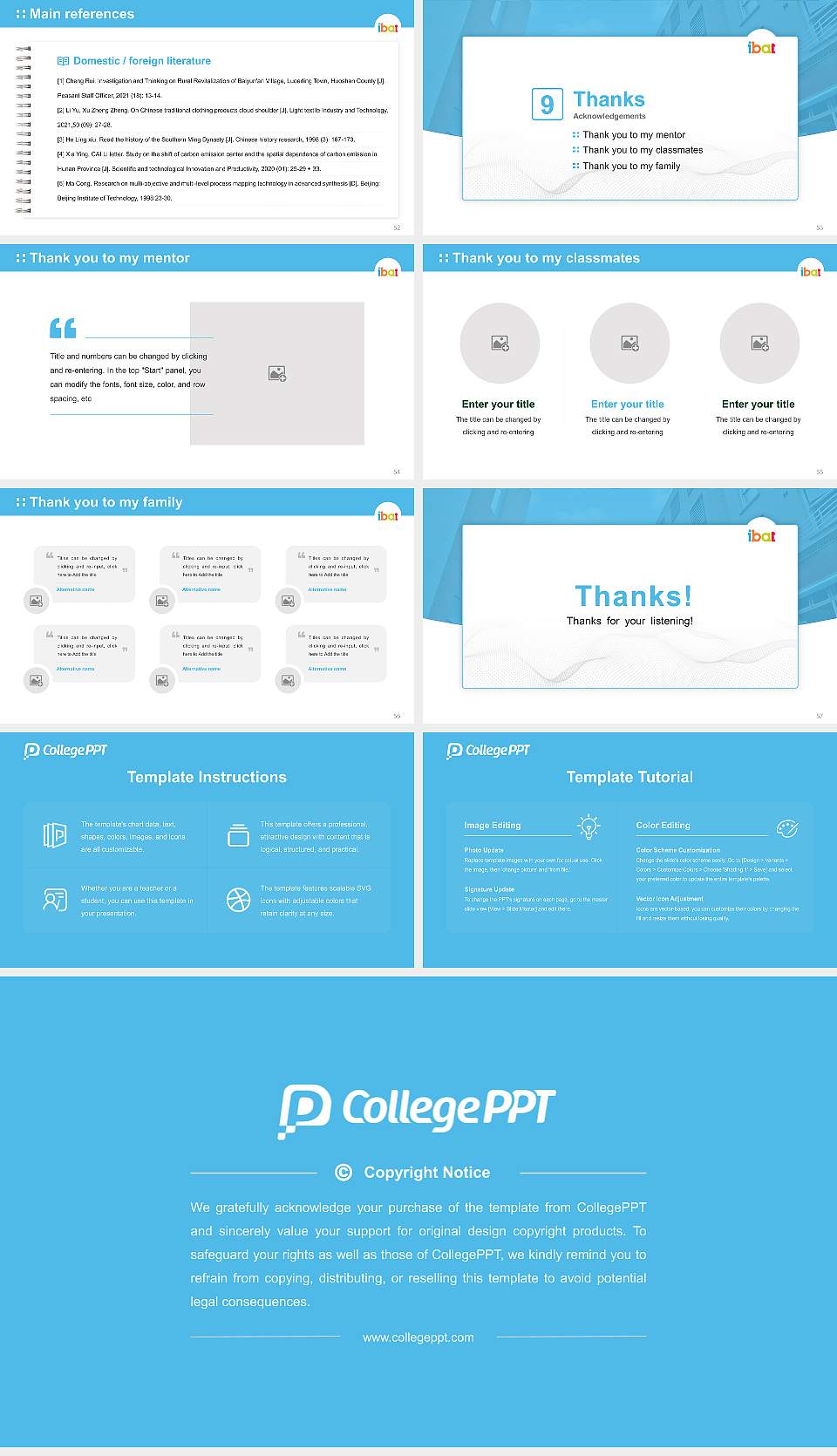 IBAT College Dublin Graduation Thesis Defense PPT Template16:9 ratio PPT effect preview image7