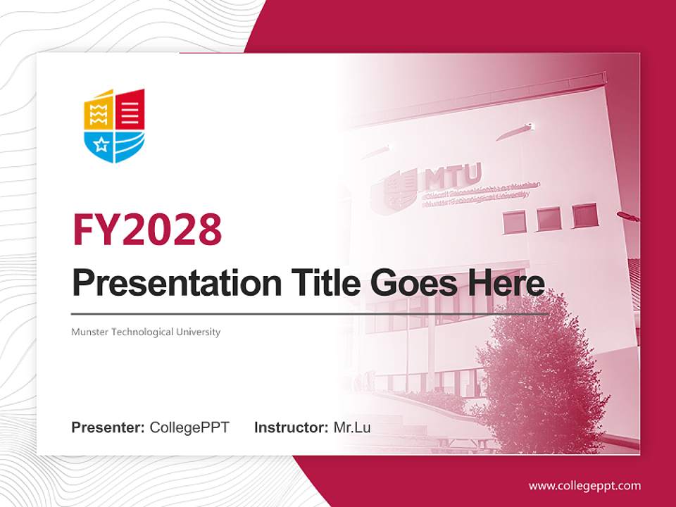 Munster Technological University Academic Presentation/Research Findings Report PPT Template4:3 ratio PPT effect preview image5