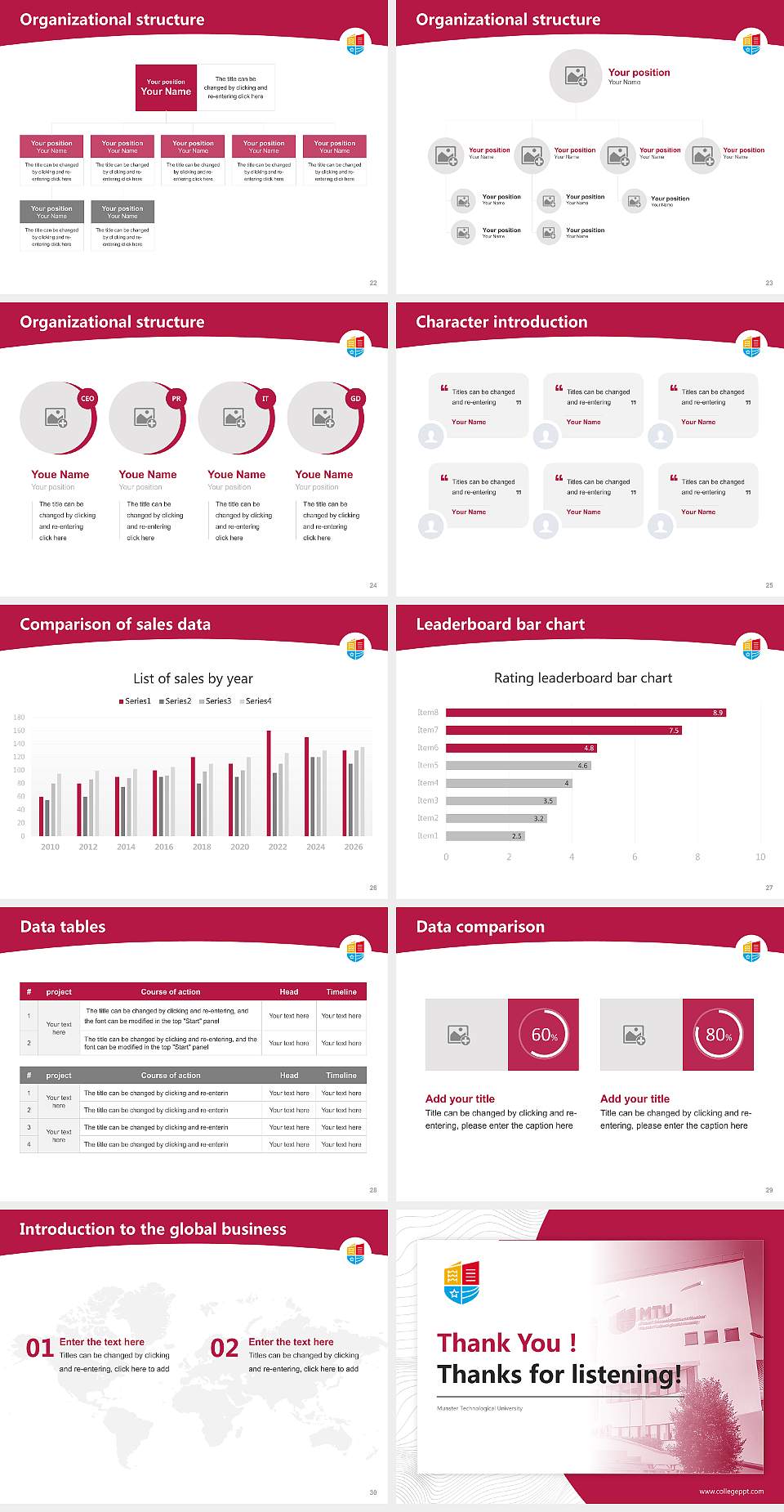Munster Technological University Academic Presentation/Research Findings Report PPT Template4:3 ratio PPT effect preview image4