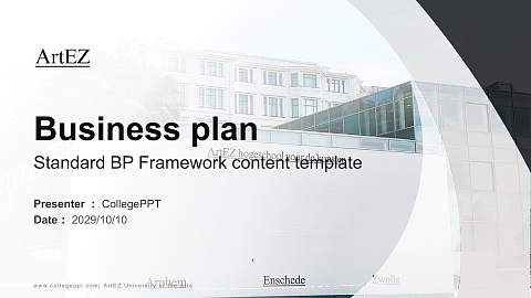 ArtEZ University of the Arts Competition/Entrepreneurship Contest PPT Template