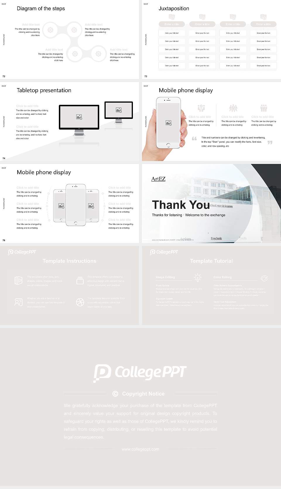 ArtEZ University of the Arts Competition/Entrepreneurship Contest PPT Template16:9 ratio PPT effect preview image9