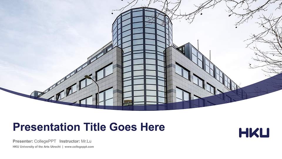 HKU University of the Arts Utrecht Course/Courseware Creation PPT Template16:9 ratio PPT effect preview image