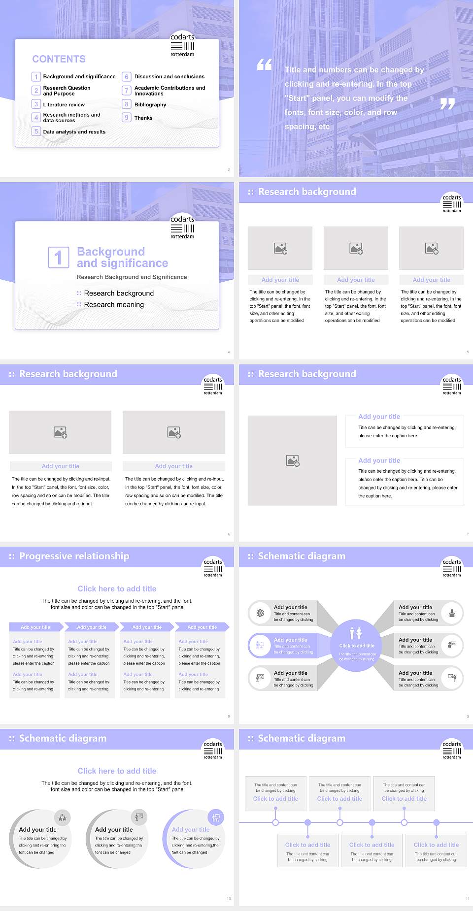 Codarts University for the Arts Graduation Thesis Defense PPT Template4:3 ratio PPT effect preview image2