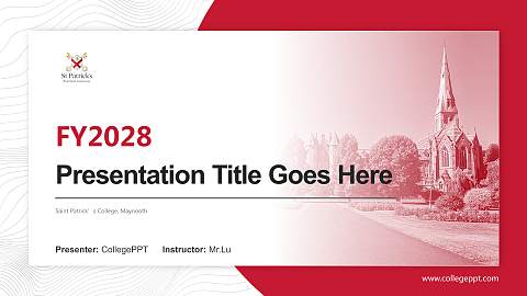 Saint Patrick’s College, Maynooth Academic Presentation/Research Findings Report PPT Template