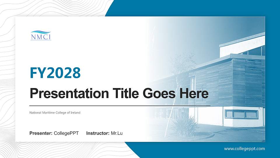 National Maritime College of Ireland Academic Presentation/Research Findings Report PPT Template16:9 ratio PPT effect preview image