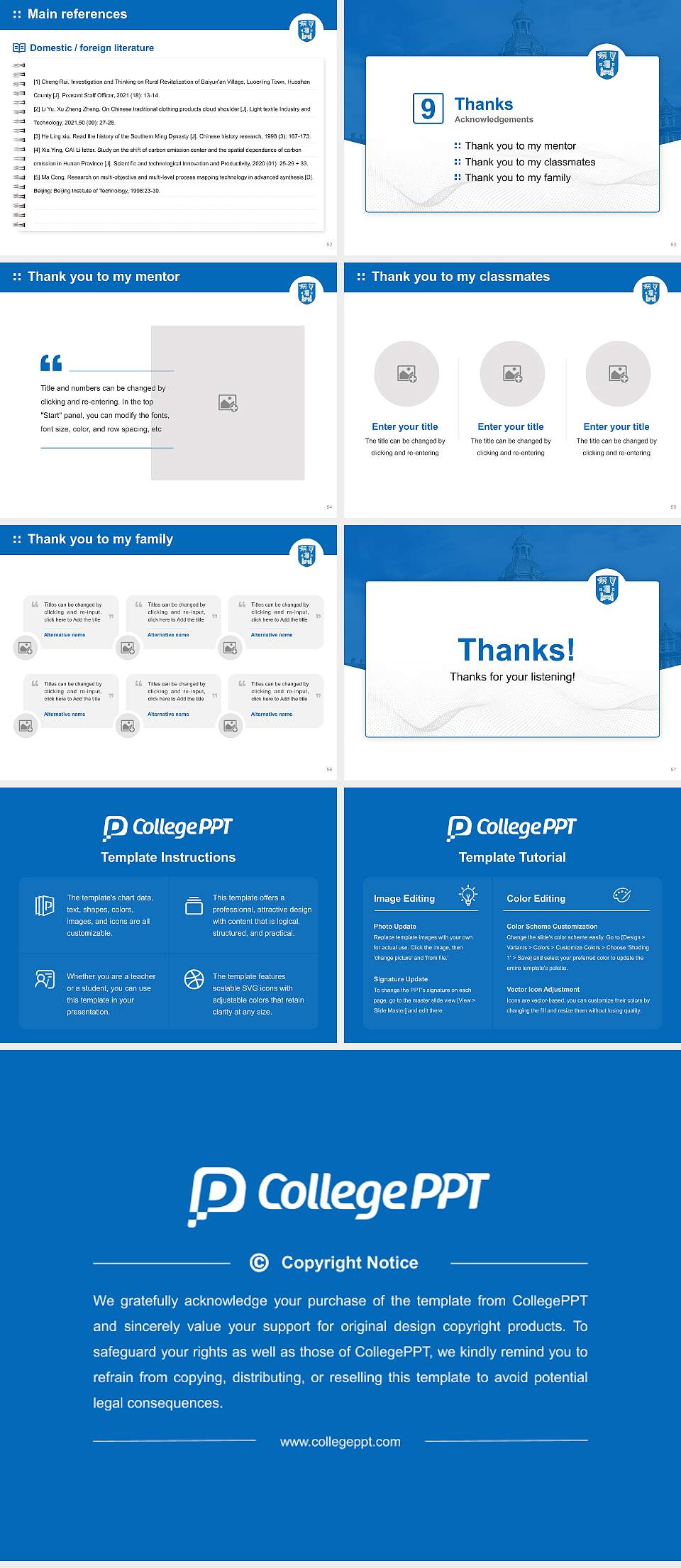 Trinity College Dublin, University of Dublin Graduation Thesis Defense PPT Template4:3 ratio PPT effect preview image7