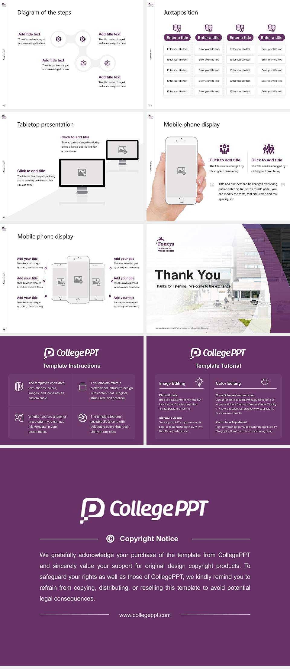 Fontys University of Applied Sciences Competition/Entrepreneurship Contest PPT Template4:3 ratio PPT effect preview image9