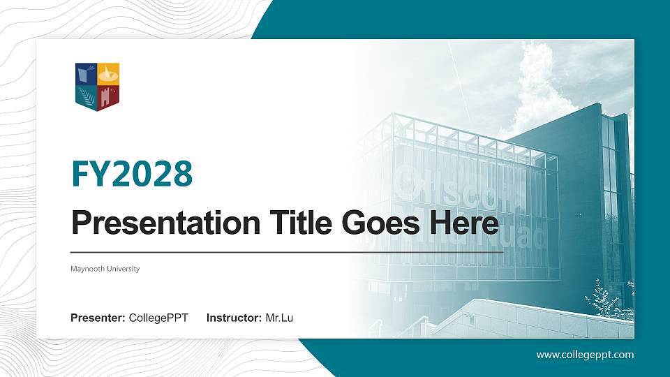 Maynooth University Academic Presentation/Research Findings Report PPT Template16:9 ratio PPT effect preview image