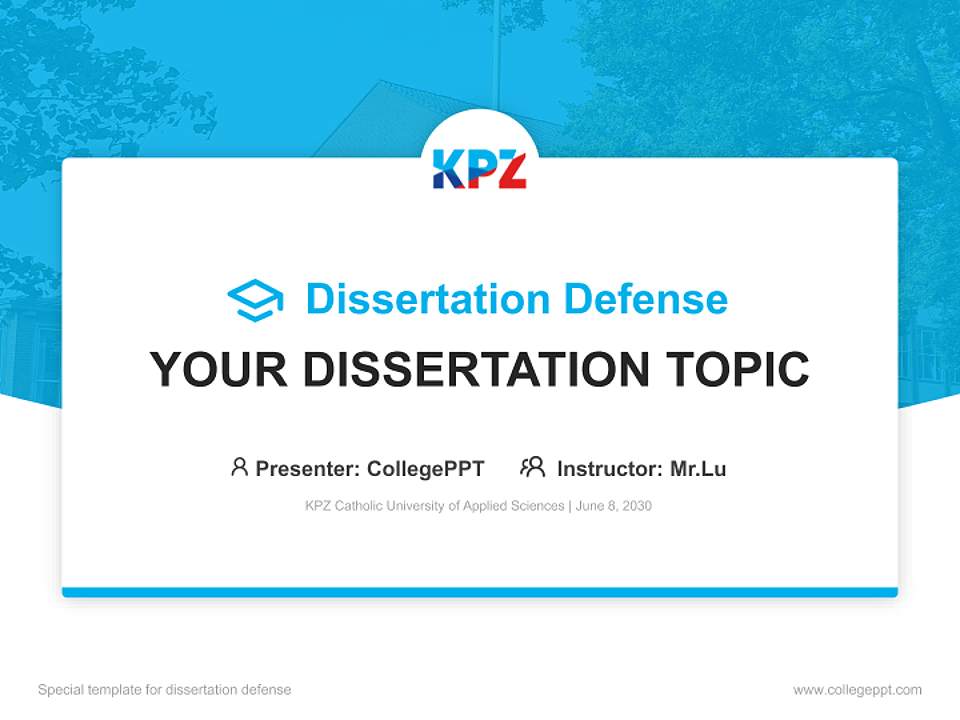 KPZ Catholic University of Applied Sciences Graduation Thesis Defense PPT Template4:3 ratio PPT effect preview image7