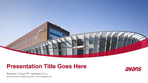 Avans University of Applied Sciences Course/Courseware Creation PPT Template