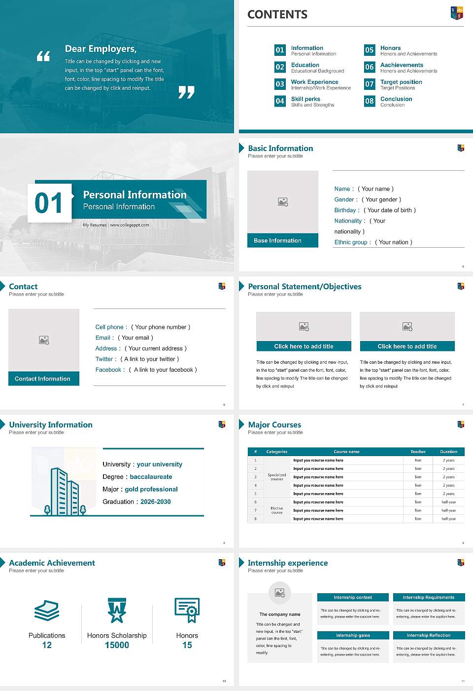 Maynooth University Resume PPT Template16:9 ratio PPT effect preview image2