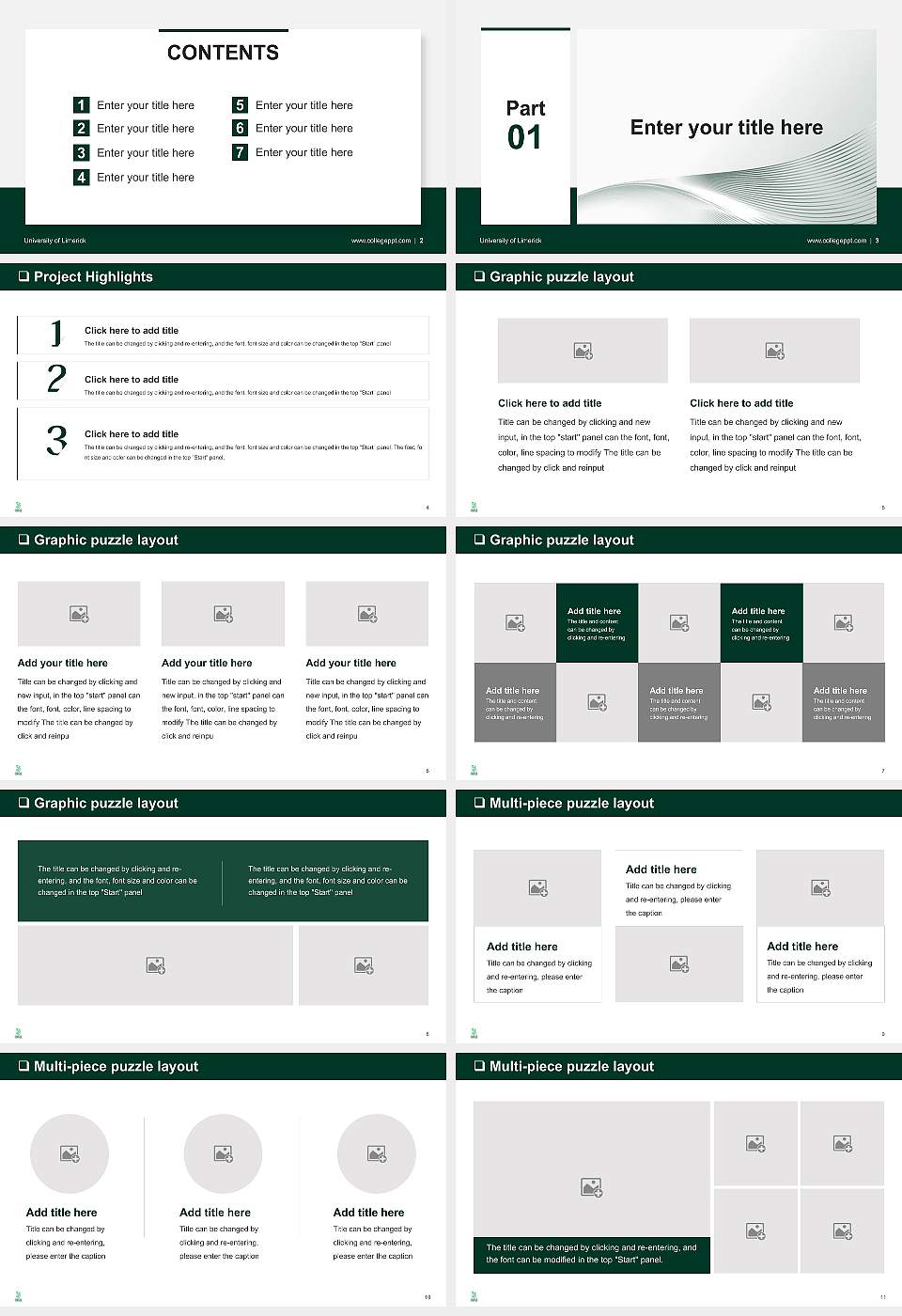University of Limerick General Purpose PPT Template16:9 ratio PPT effect preview image2