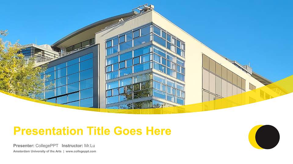 Amsterdam University of the Arts Course/Courseware Creation PPT Template16:9 ratio PPT effect preview image