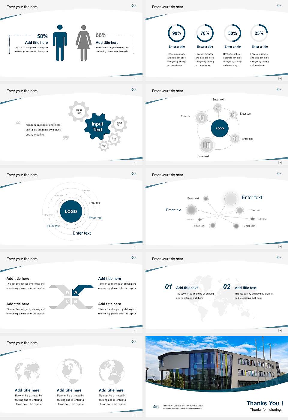 Technological University Dublin Course/Courseware Creation PPT Template16:9 ratio PPT effect preview image4