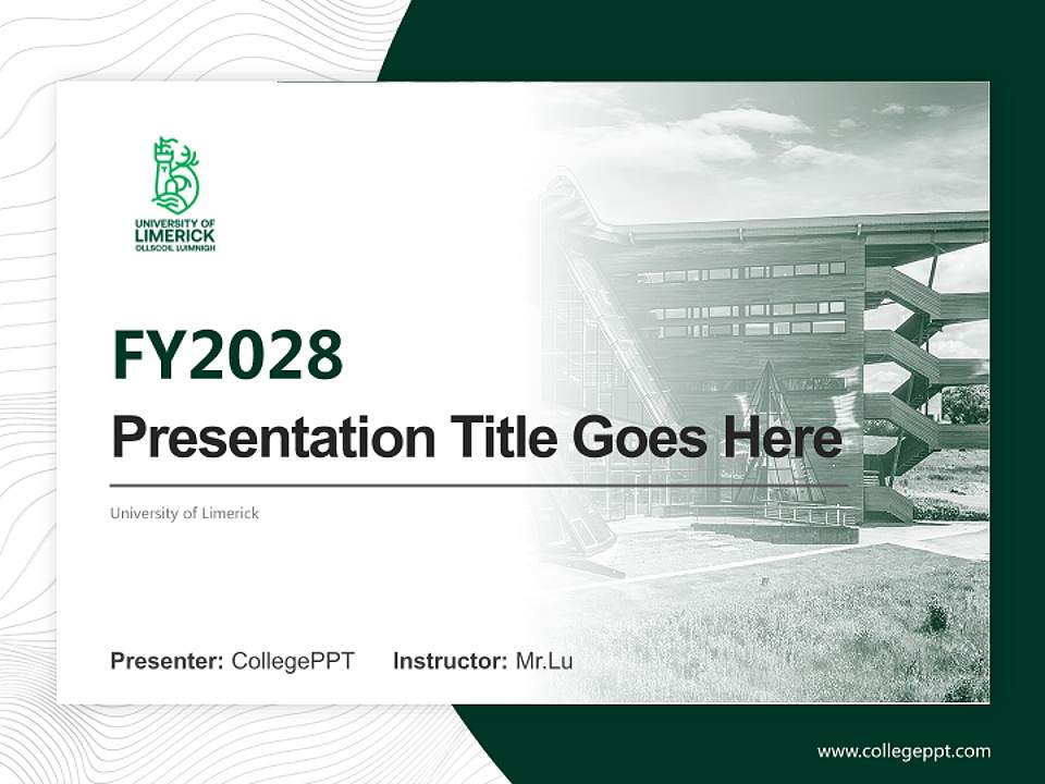 University of Limerick Academic Presentation/Research Findings Report PPT Template4:3 ratio PPT effect preview image5