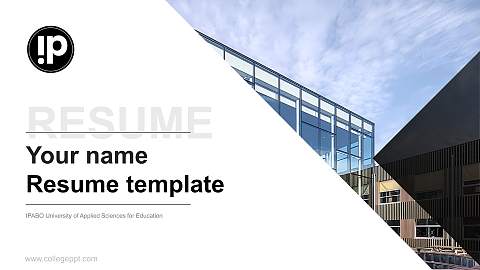 IPABO University of Applied Sciences for Education Resume PPT Template