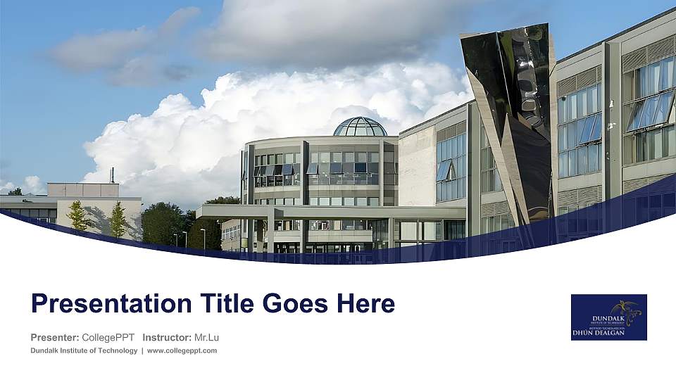 Dundalk Institute of Technology Course/Courseware Creation PPT Template16:9 ratio PPT effect preview image