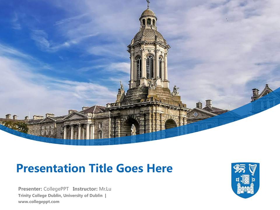 Trinity College Dublin, University of Dublin Course/Courseware Creation PPT Template4:3 ratio PPT effect preview image5