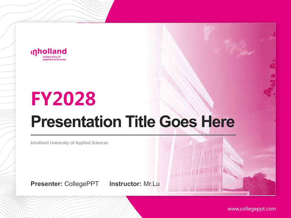 Inholland University of Applied Sciences Academic Presentation/Research Findings Report PPT Template4:3 ratio PPT effect preview image5