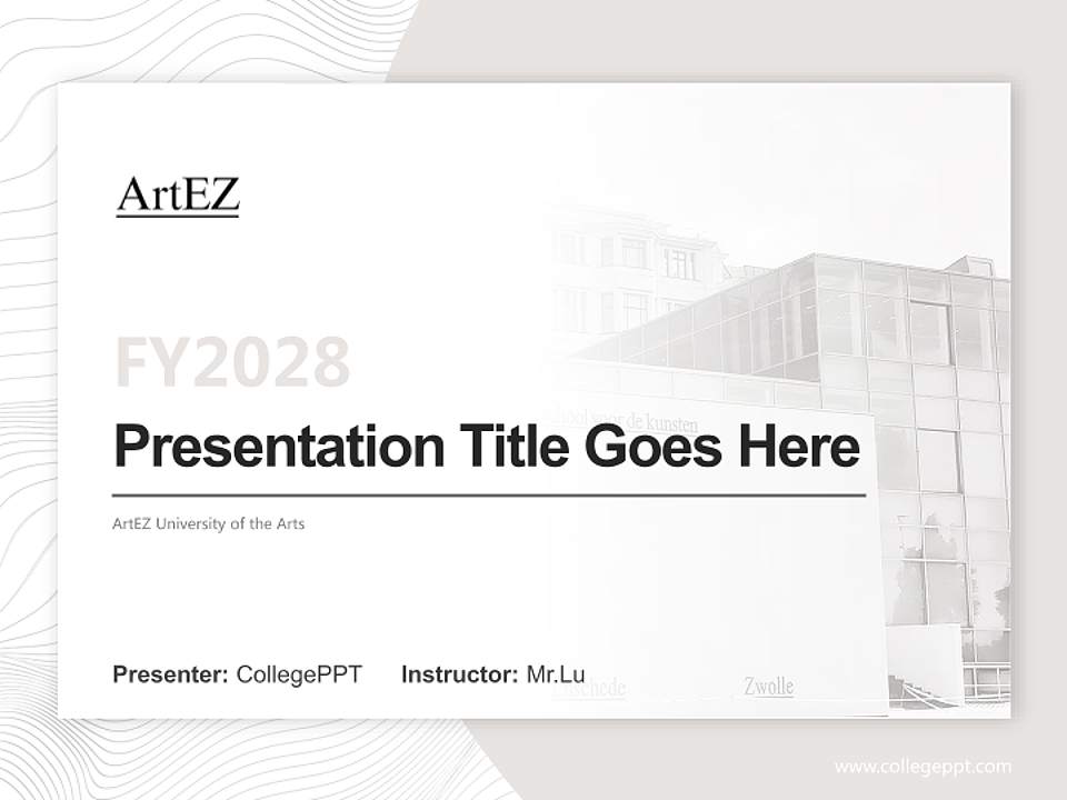 ArtEZ University of the Arts Academic Presentation/Research Findings Report PPT Template4:3 ratio PPT effect preview image5