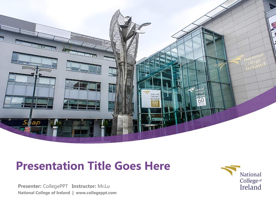 National College of Ireland Course/Courseware Creation PPT Template4:3 ratio PPT effect preview image5