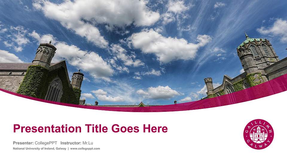 National University of Ireland, Galway Course/Courseware Creation PPT Template16:9 ratio PPT effect preview image
