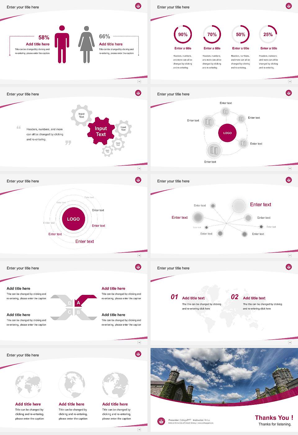 National University of Ireland, Galway Course/Courseware Creation PPT Template16:9 ratio PPT effect preview image4