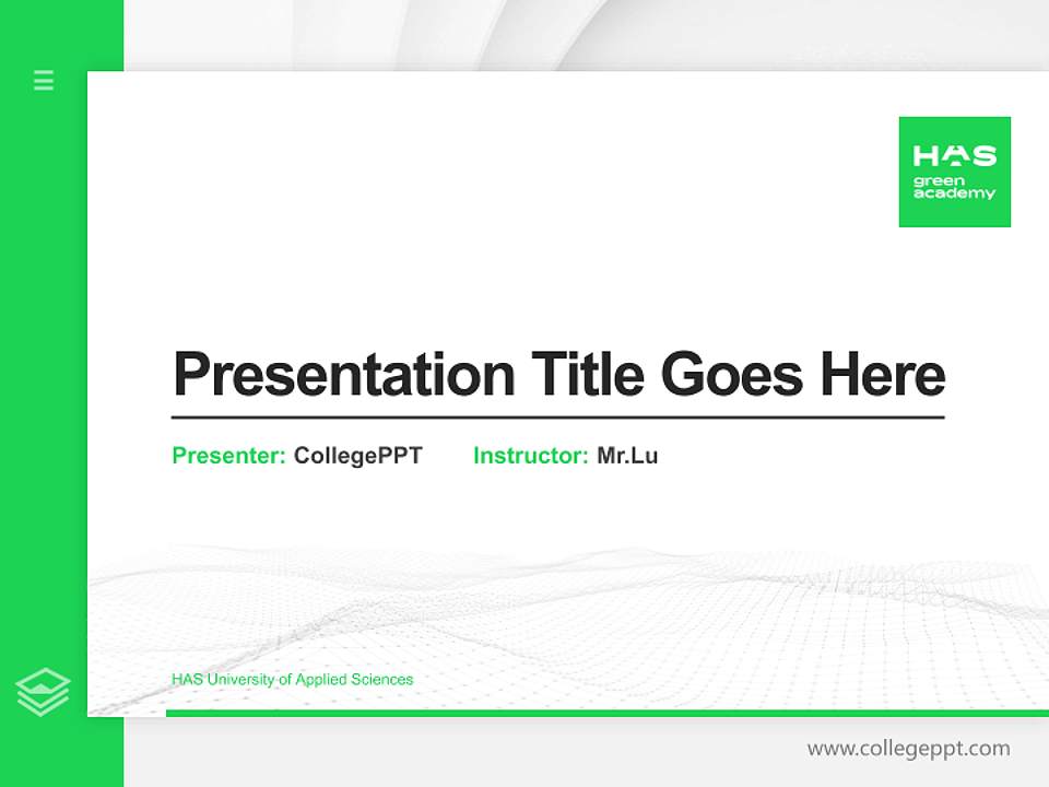 HAS University of Applied Sciences Thesis Proposal/Graduation Defense PPT Template4:3 ratio PPT effect preview image5