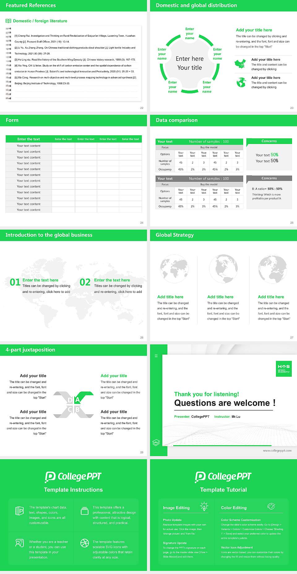 HAS University of Applied Sciences Thesis Proposal/Graduation Defense PPT Template4:3 ratio PPT effect preview image4