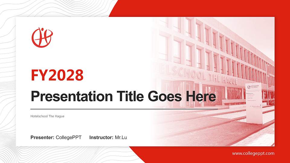 Hotelschool The Hague Academic Presentation/Research Findings Report PPT Template16:9 ratio PPT effect preview image