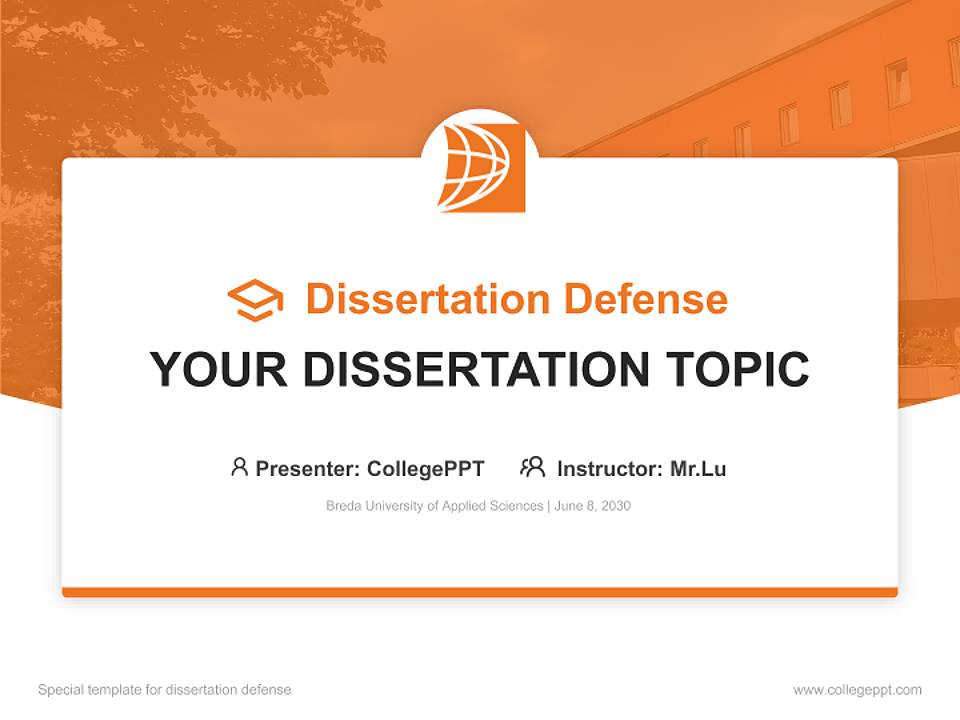 Breda University of Applied Sciences Graduation Thesis Defense PPT Template4:3 ratio PPT effect preview image7